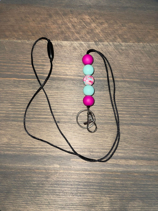 Pink & Mint Lanyard