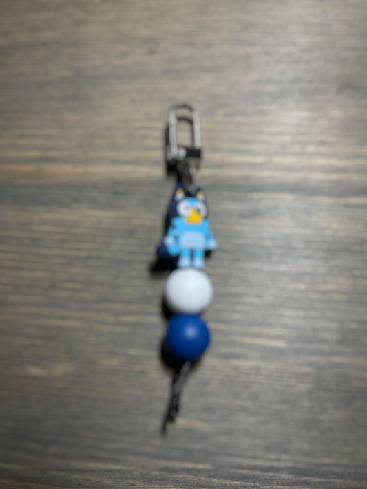 Blue Dog Zipper Pull