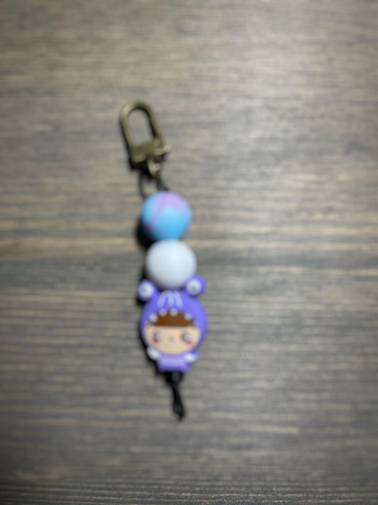 Monster Loving Little Girl Zipper Pull