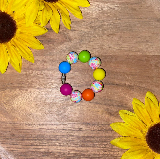 Bright Floral Cup Charm