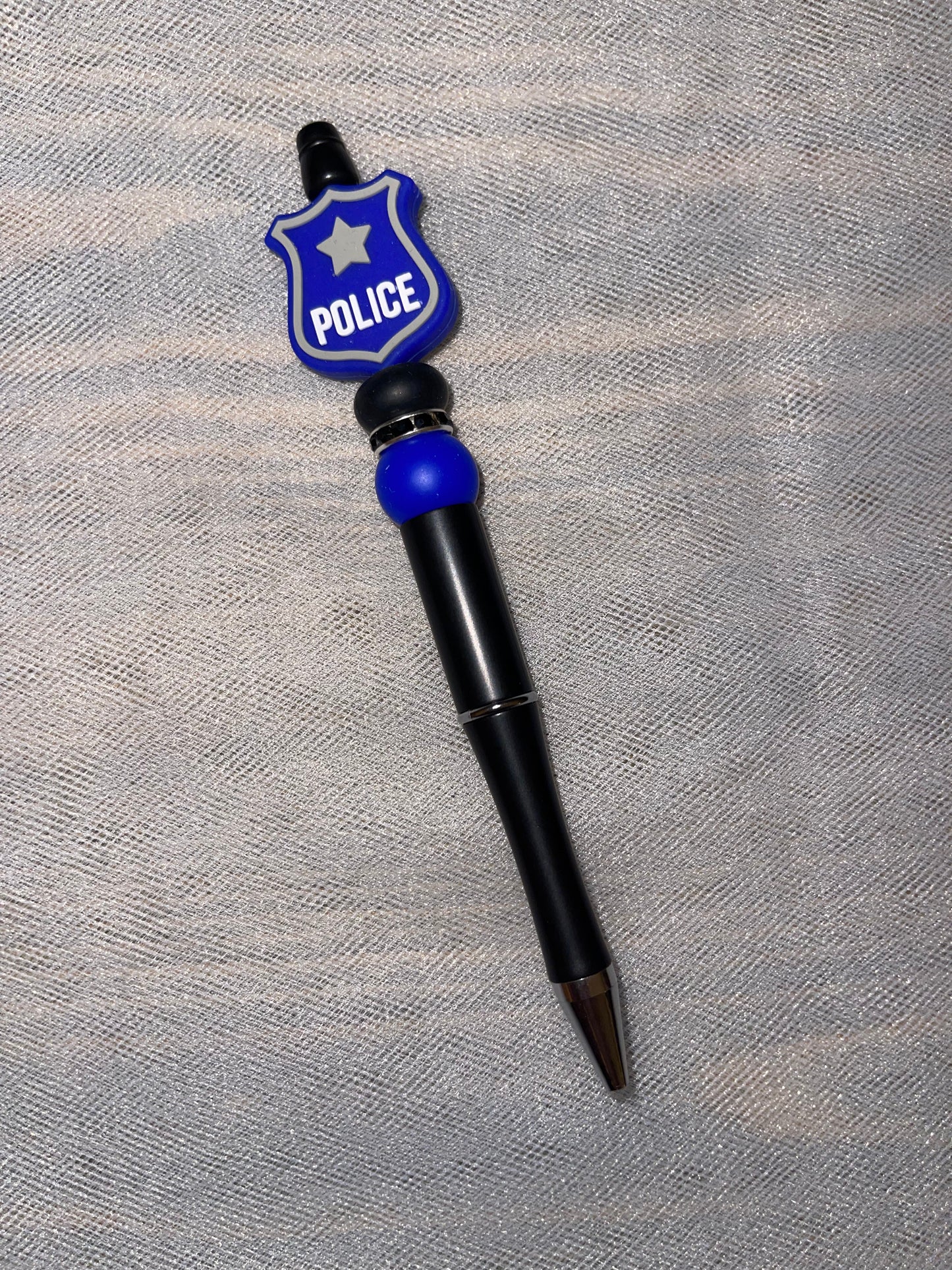 Police Shield Beaded Pen