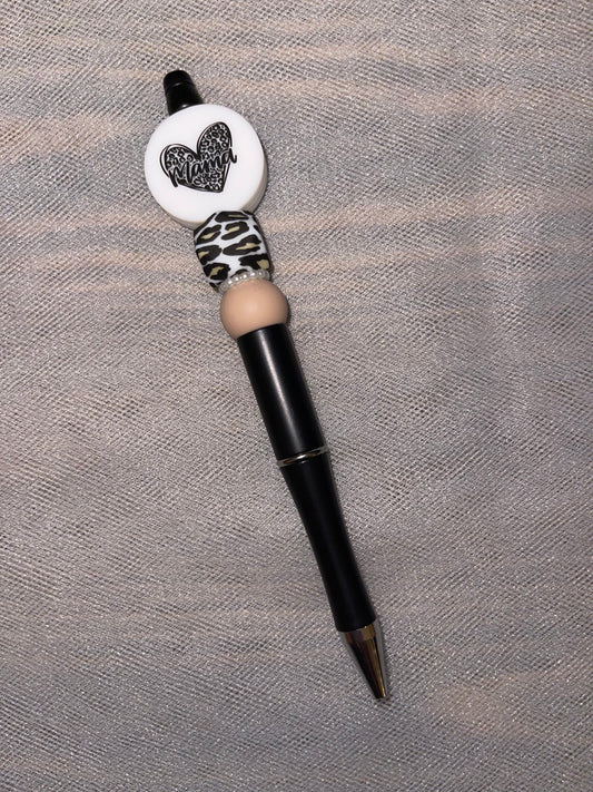 Mama Cheetah Beaded Pen