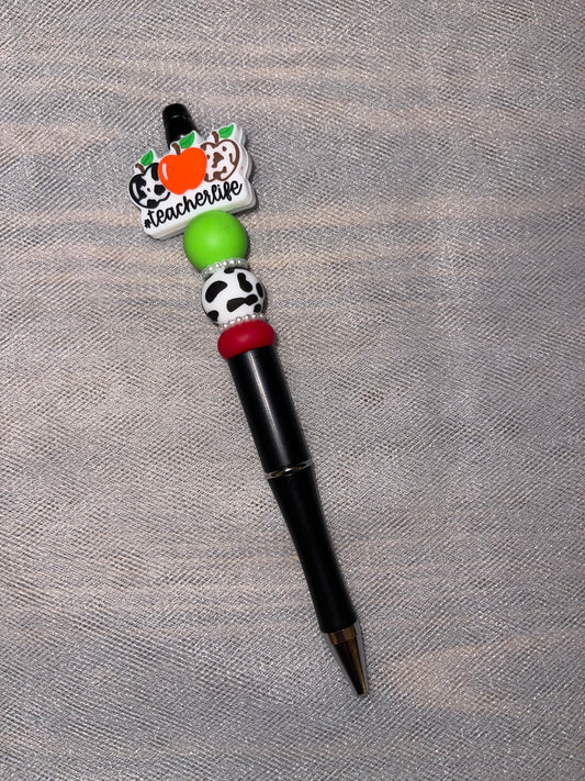 Teacher Life Beaded Pen