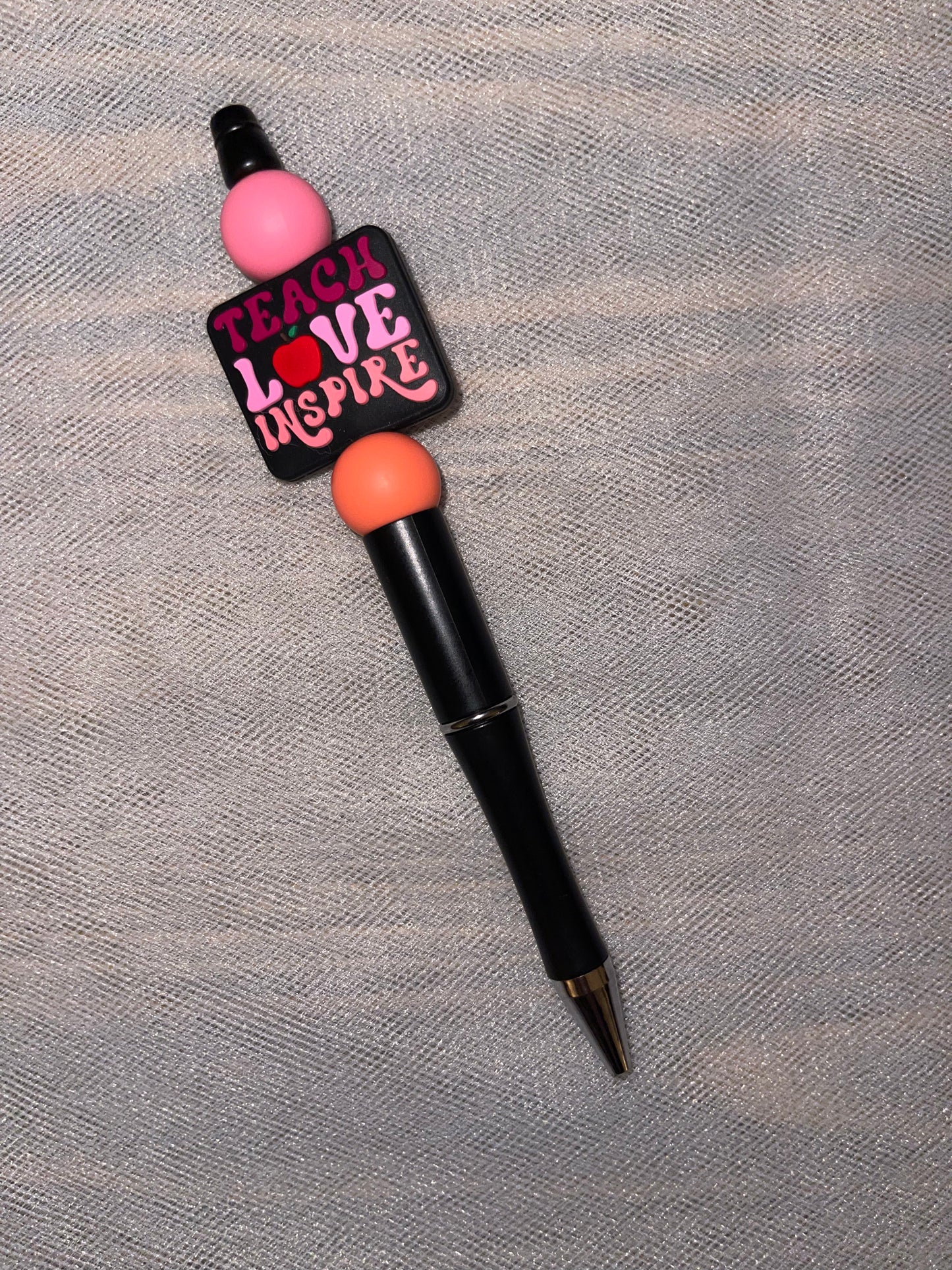 Colorful Teach Love Inspire Beaded Pen