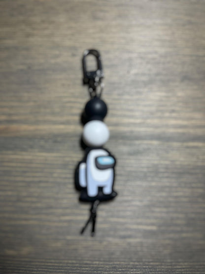 Suspicious Astronauts Zipper Pull