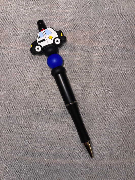 Police Car Beaded Pen