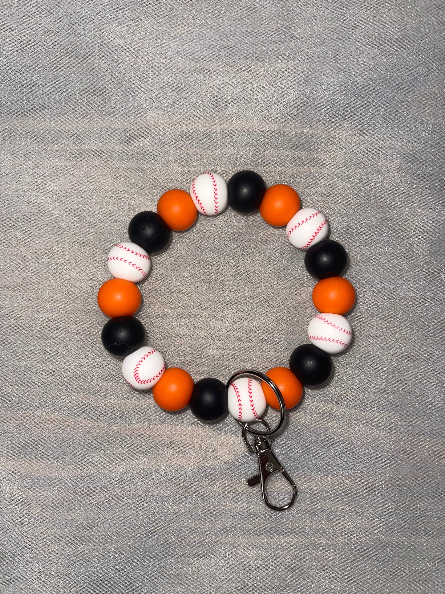 Baltimore Baseball Keychain Wristlet S/M - 18 beads