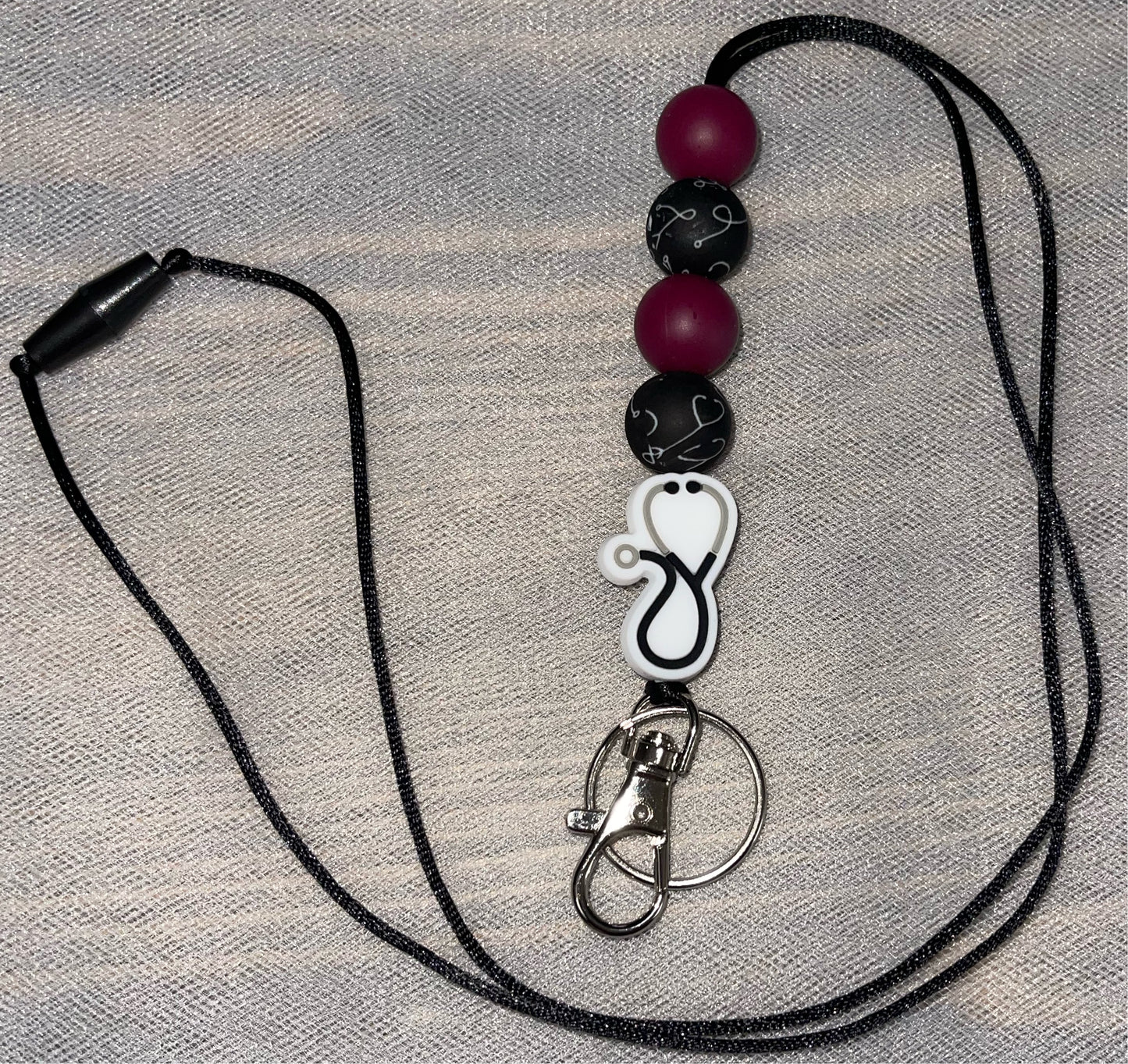 Burgundy Nurse Lanyard