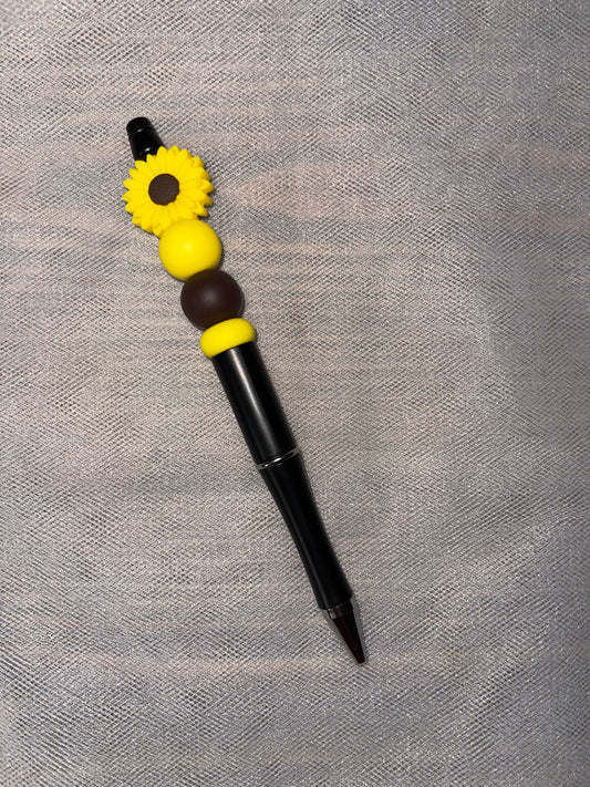 Sunflower Beaded Pen