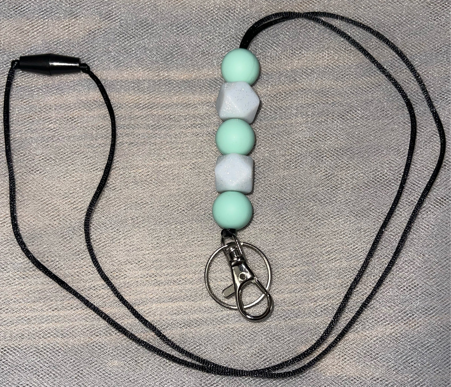 Sparkle Mint Lanyard